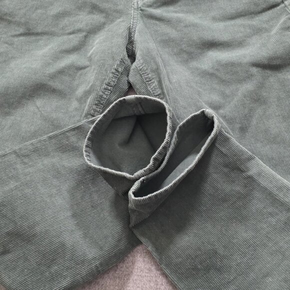 American Eagle Corduroy Mom Jean Women 2 Green Preppy High Rise Skater Cotton - Picture 11 of 16